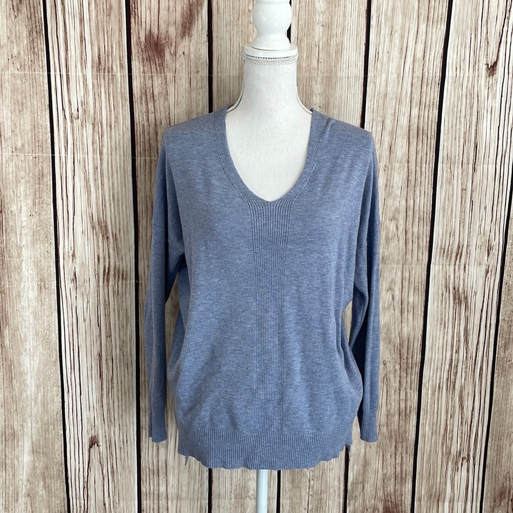Dreamers High/Low Slouchy Sweater Periwinkle Blue S/M